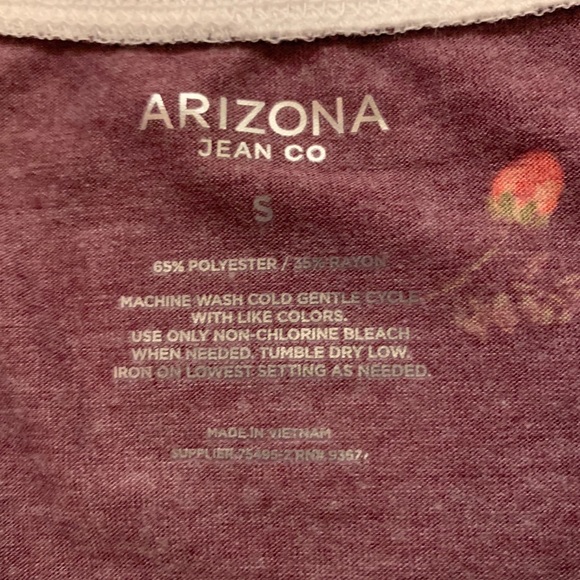 Arizona Jean Co floral shirt with 3/4 sleeve - Picture 4 of 4